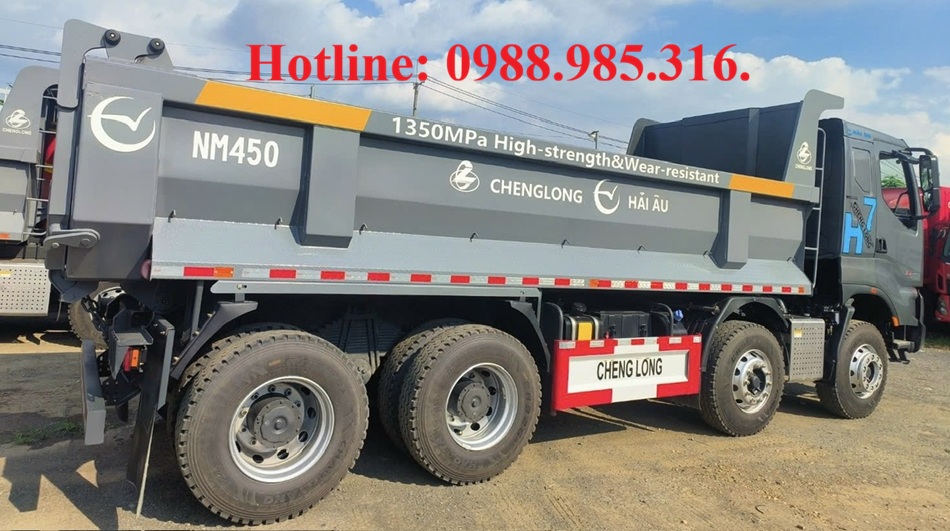 XE TẢI BEN 4 CHÂN CHENGLONG H7 390HP (8X4) CẦU DẦU